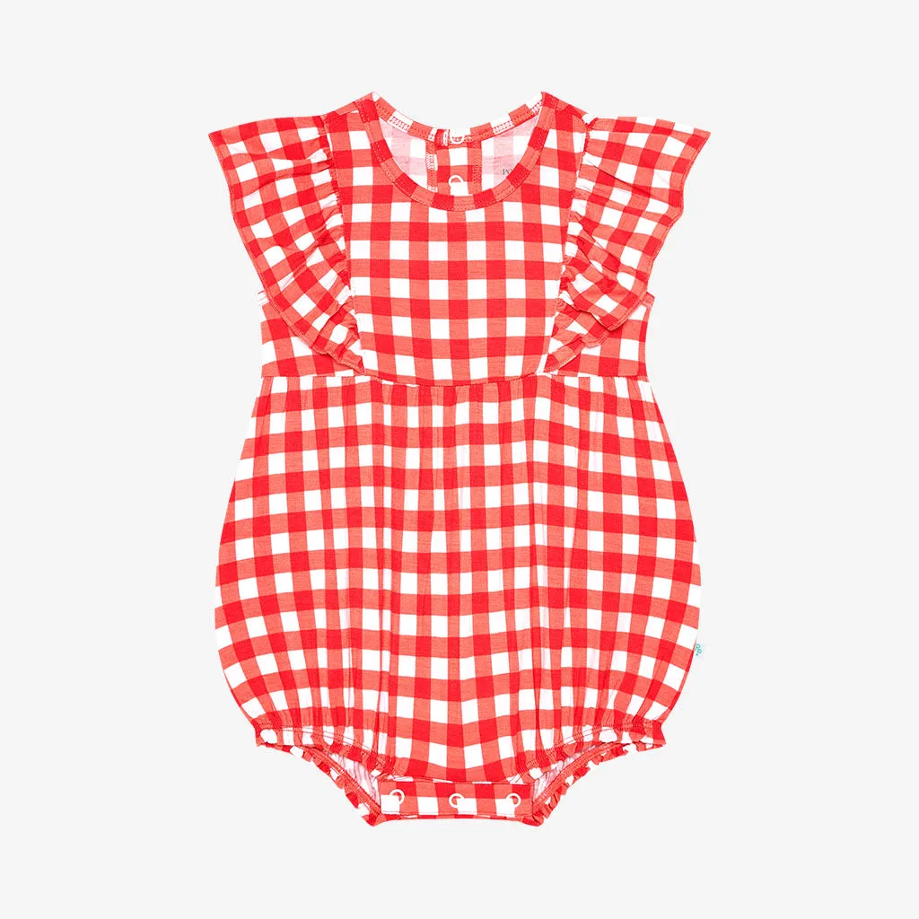 Posh Peanut Flutter Sleeve Bubble Romper - Polly