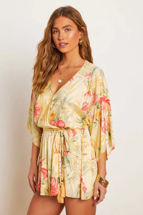 Power of Love Half Sleeve Printed Romper