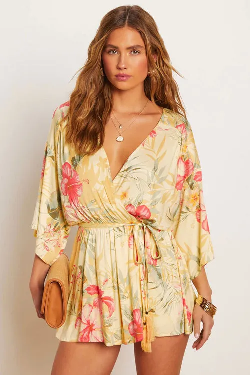 Power of Love Half Sleeve Printed Romper