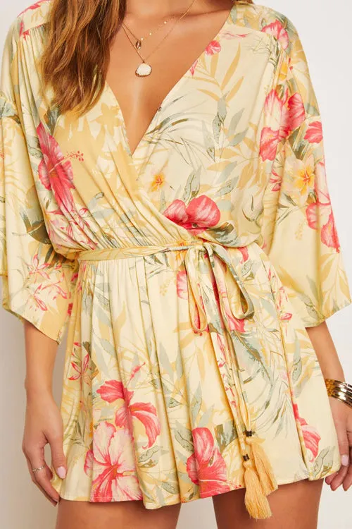 Power of Love Half Sleeve Printed Romper