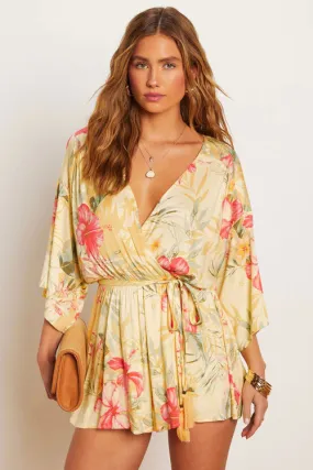Power of Love Half Sleeve Printed Romper