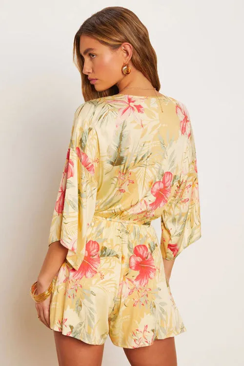 Power of Love Half Sleeve Printed Romper