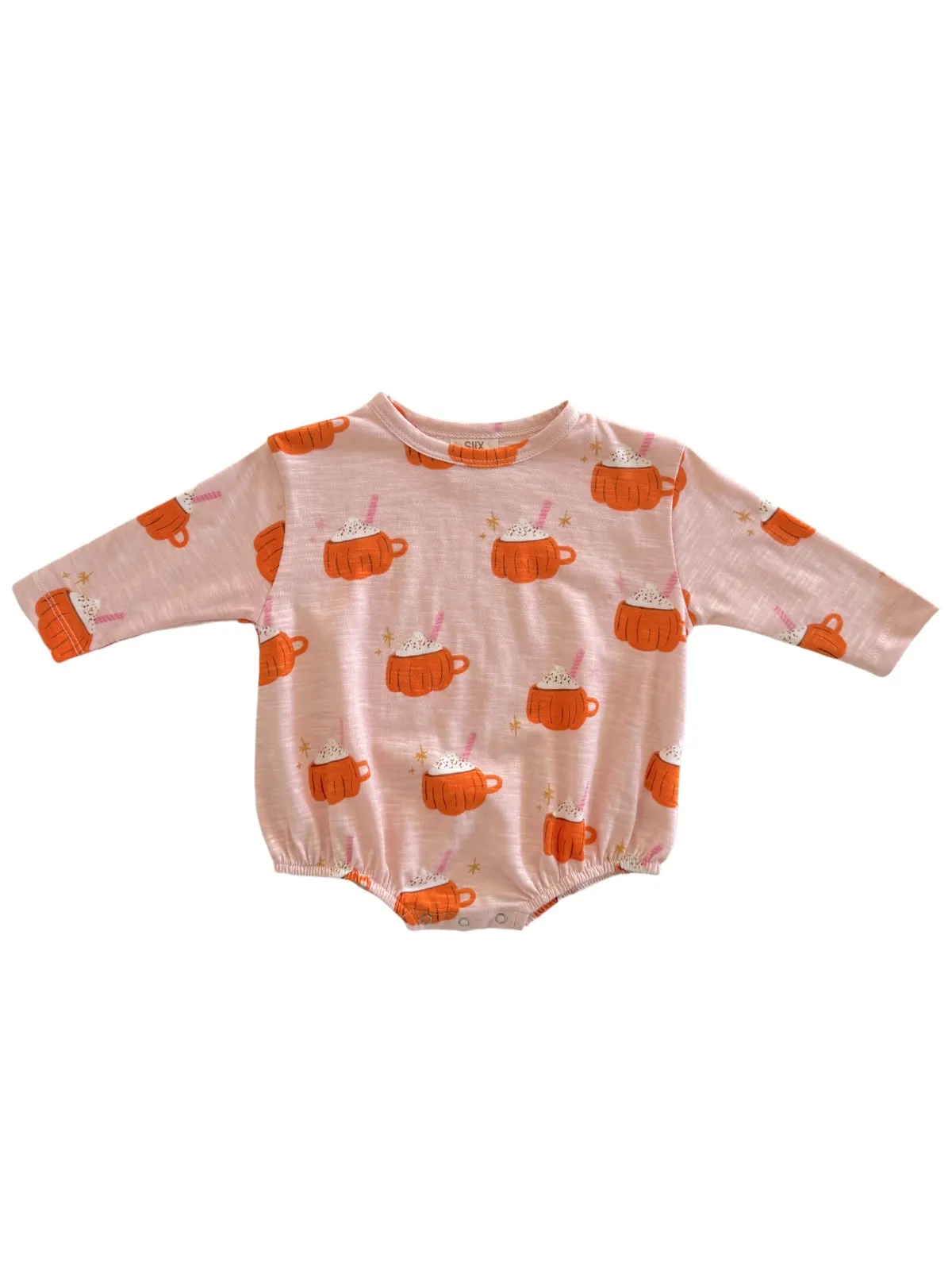 Pumpkin Mug Pink / Organic Long Sleeve T-Shirt Bubble
