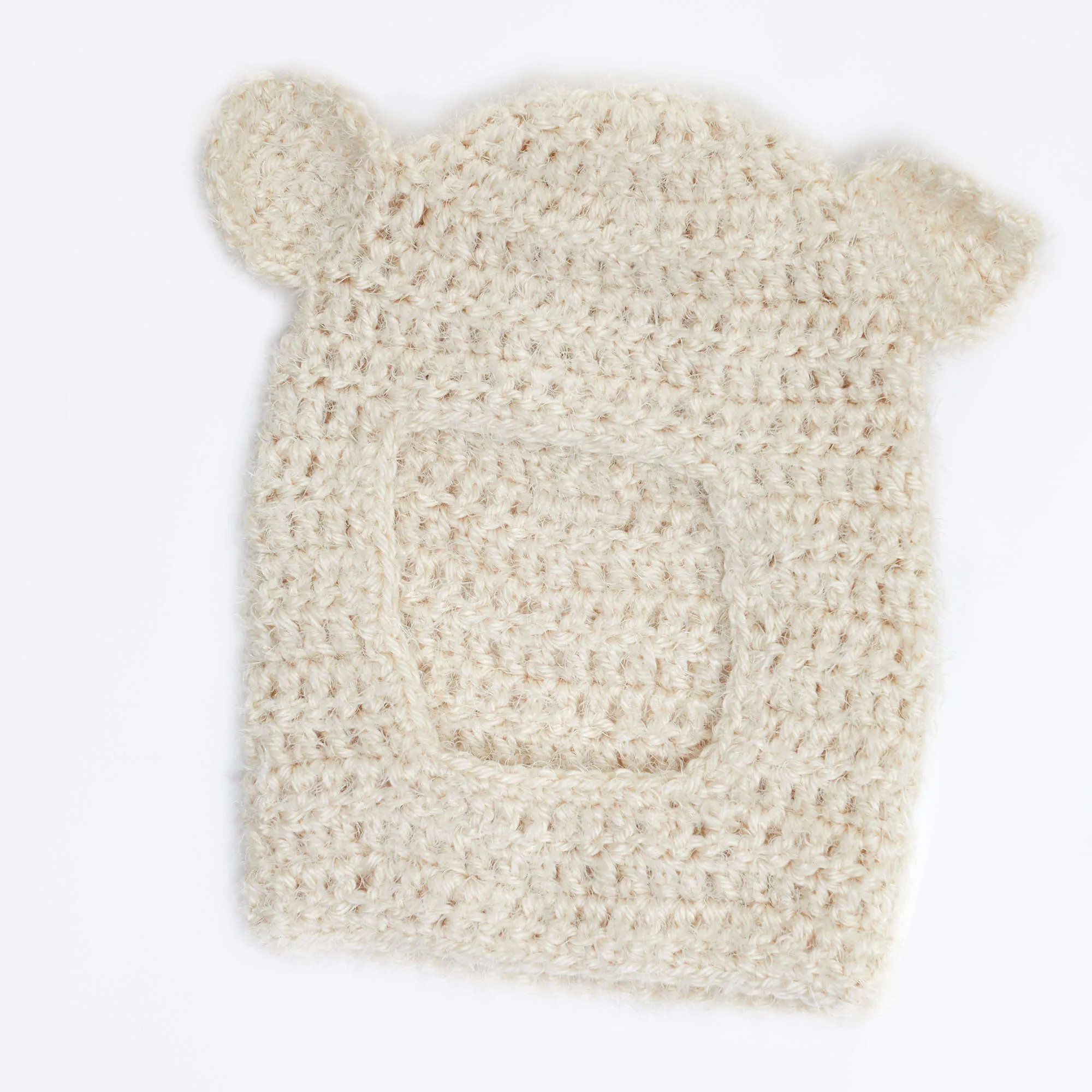 Red Heart Polar Bear Crochet Balaclava Hood