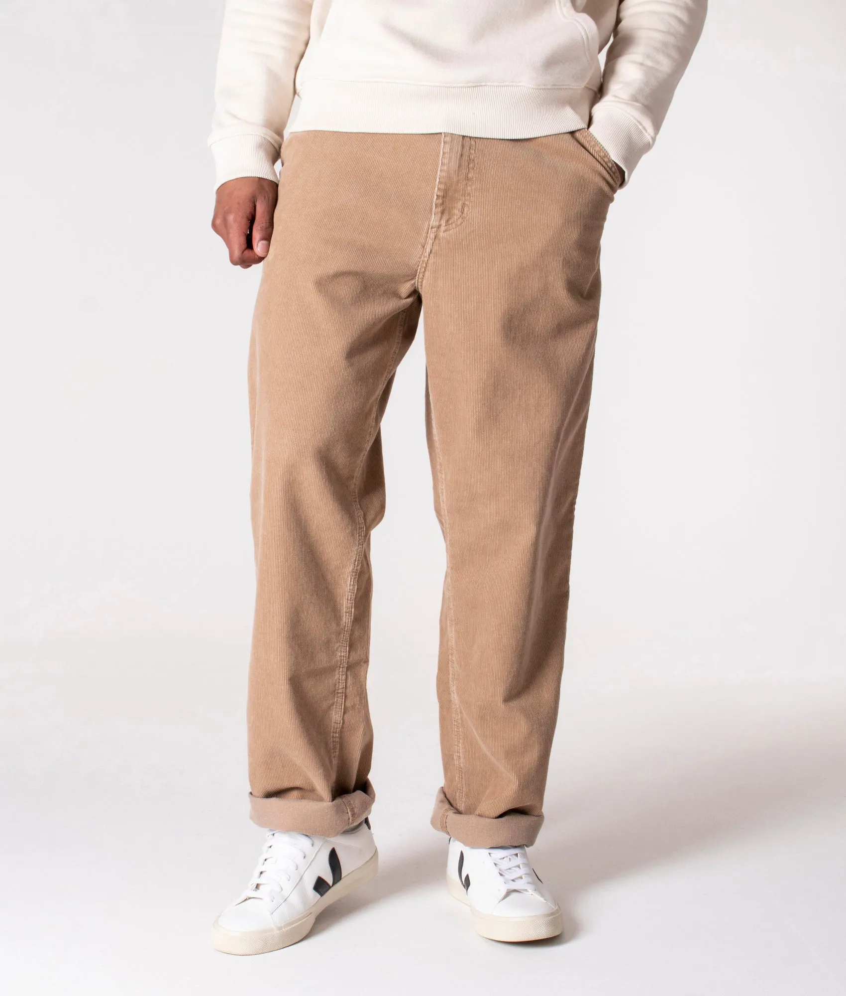 Relaxed Fit Simple Corduroy Pants
