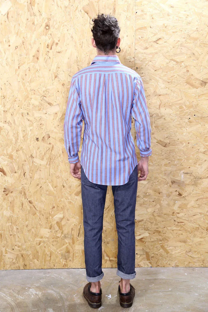 Retro Pastel Striped Dress Shirt