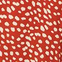 Retro Style Rust Red & Ivory Speckled Print Romper