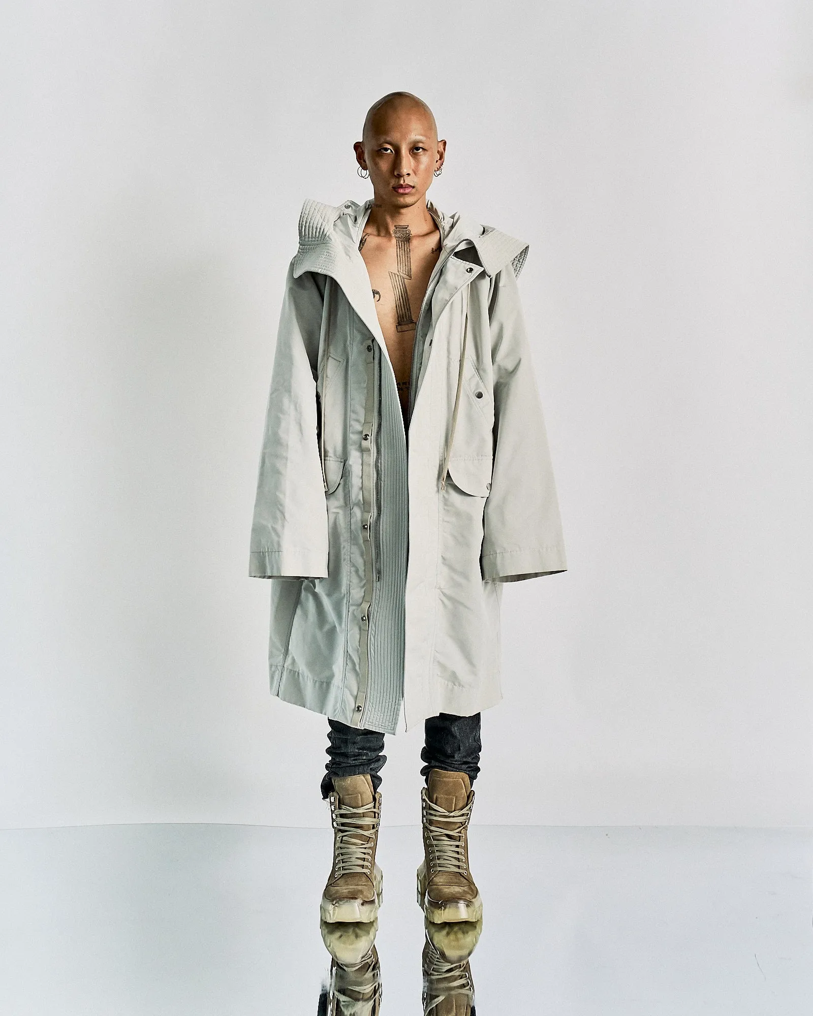 Rick Owens SS 2019 'BABEL' Glenda parka