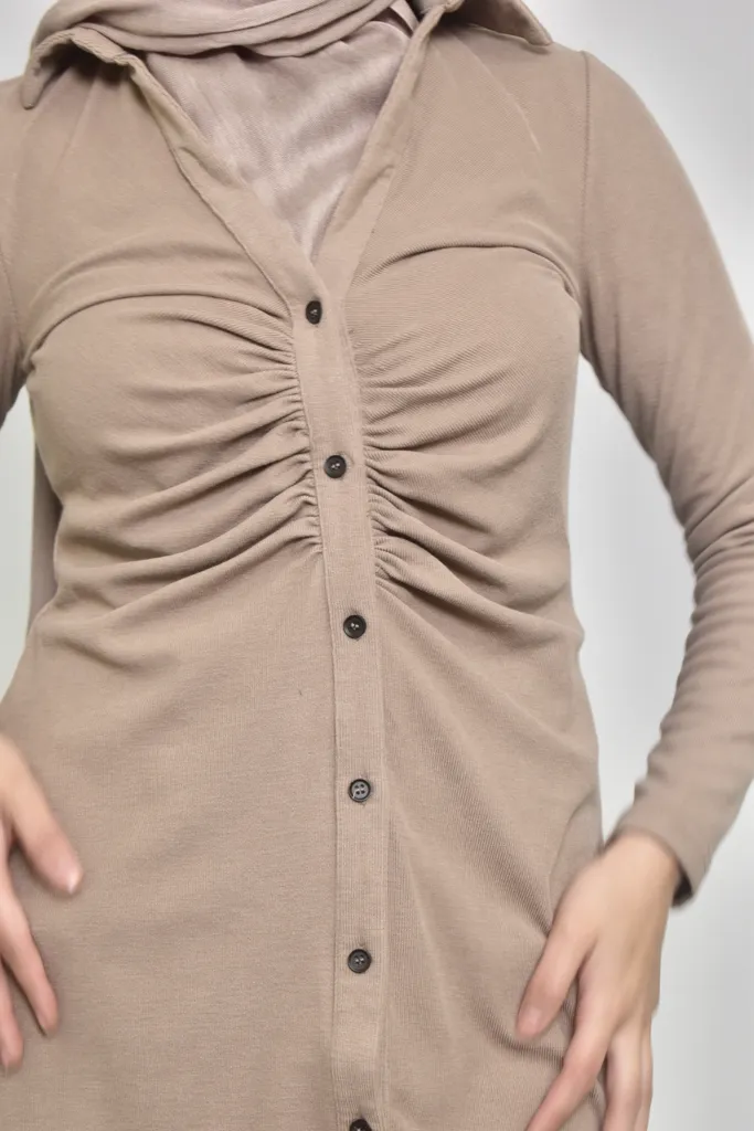 Rouched Knit Top