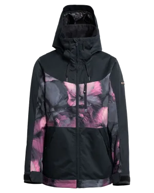 Roxy Women's Presence Parka Technical Snow Jacket - True Black / Pansy Pansy