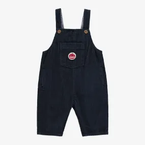Salopette marine de coupe décontractée en velours côtelé, bébé || Relaxed fit navy overalls in corduroy, baby