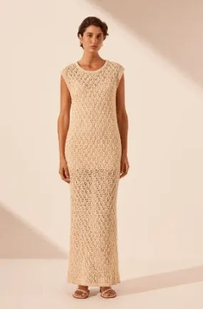 Shona Joy Emilio Round Neck maxi Dress