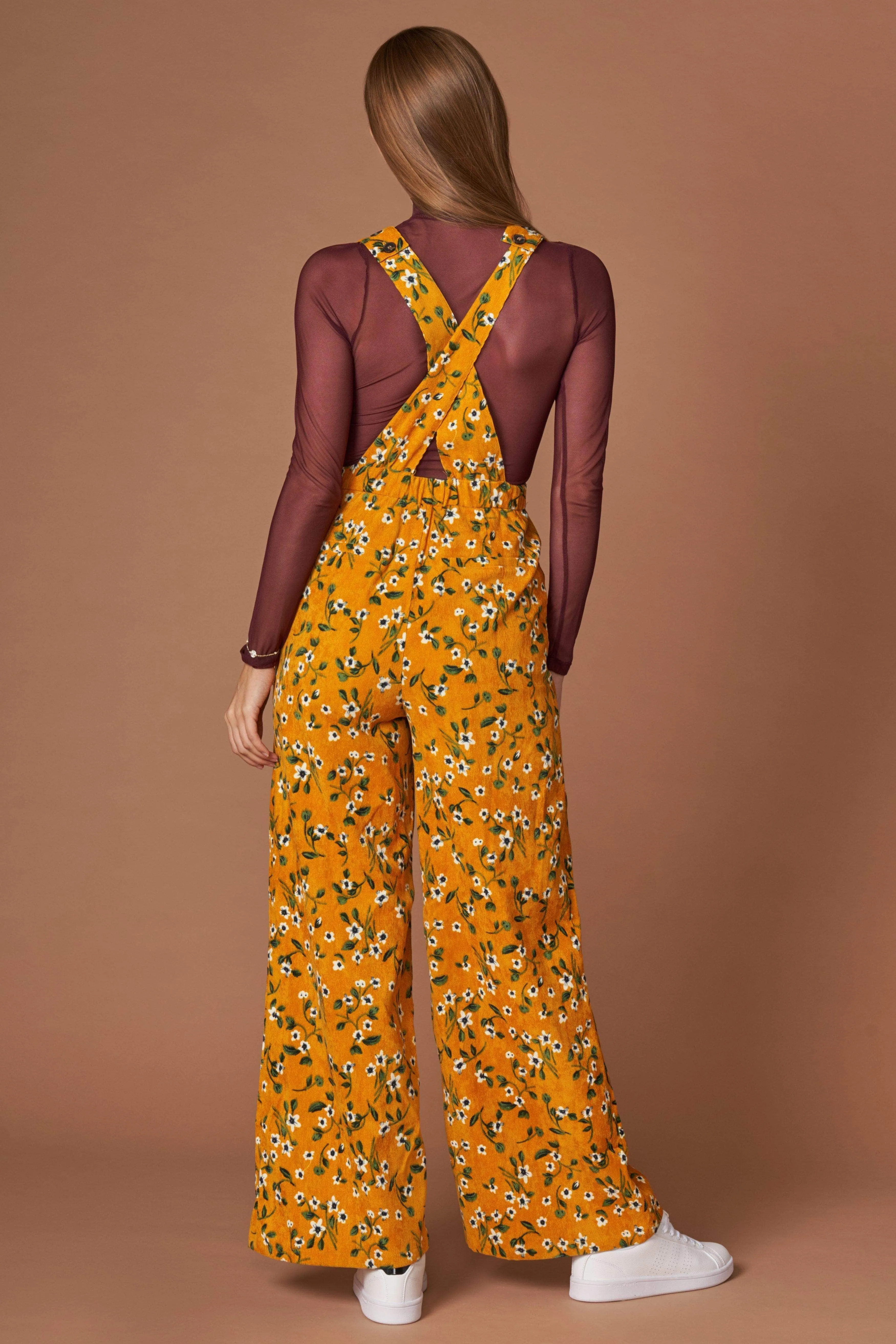 Sia Mustard Floral Print Jumpsuit