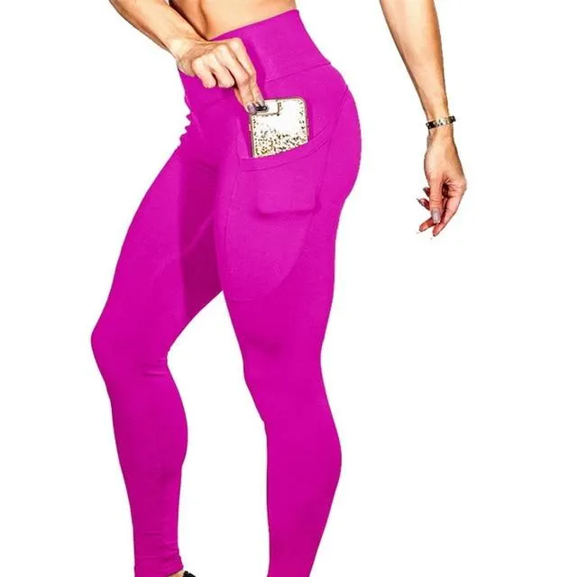 Side Pocket Yoga Pants Women Sport Fitness Legging