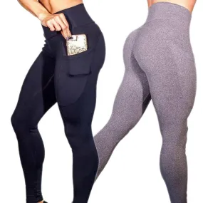 Side Pocket Yoga Pants Women Sport Fitness Legging