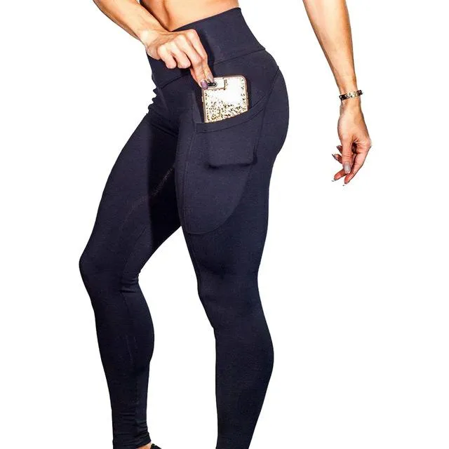Side Pocket Yoga Pants Women Sport Fitness Legging