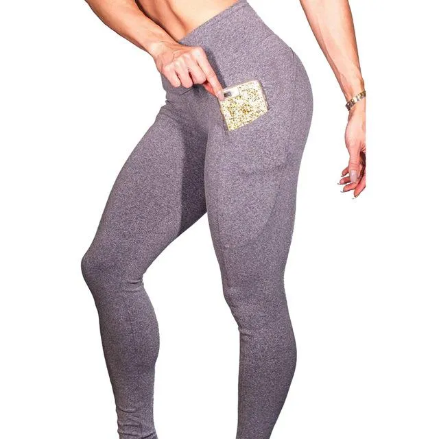 Side Pocket Yoga Pants Women Sport Fitness Legging