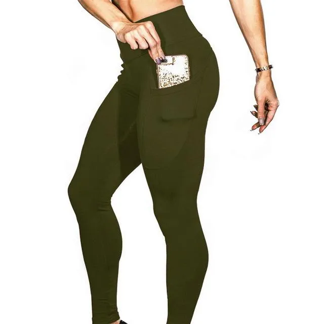 Side Pocket Yoga Pants Women Sport Fitness Legging