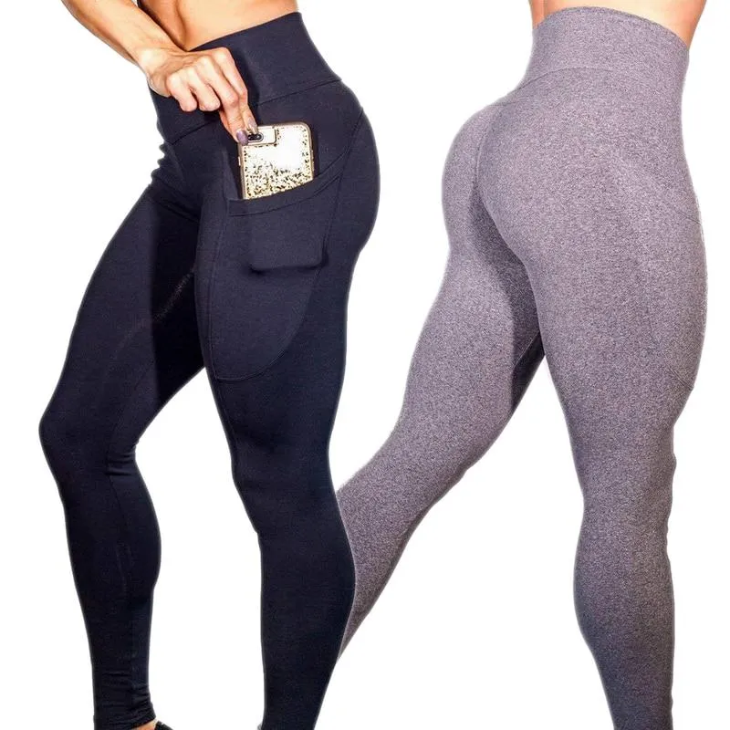 Side Pocket Yoga Pants Women Sport Fitness Legging