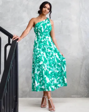 Siena Maxi Dress - Green Print