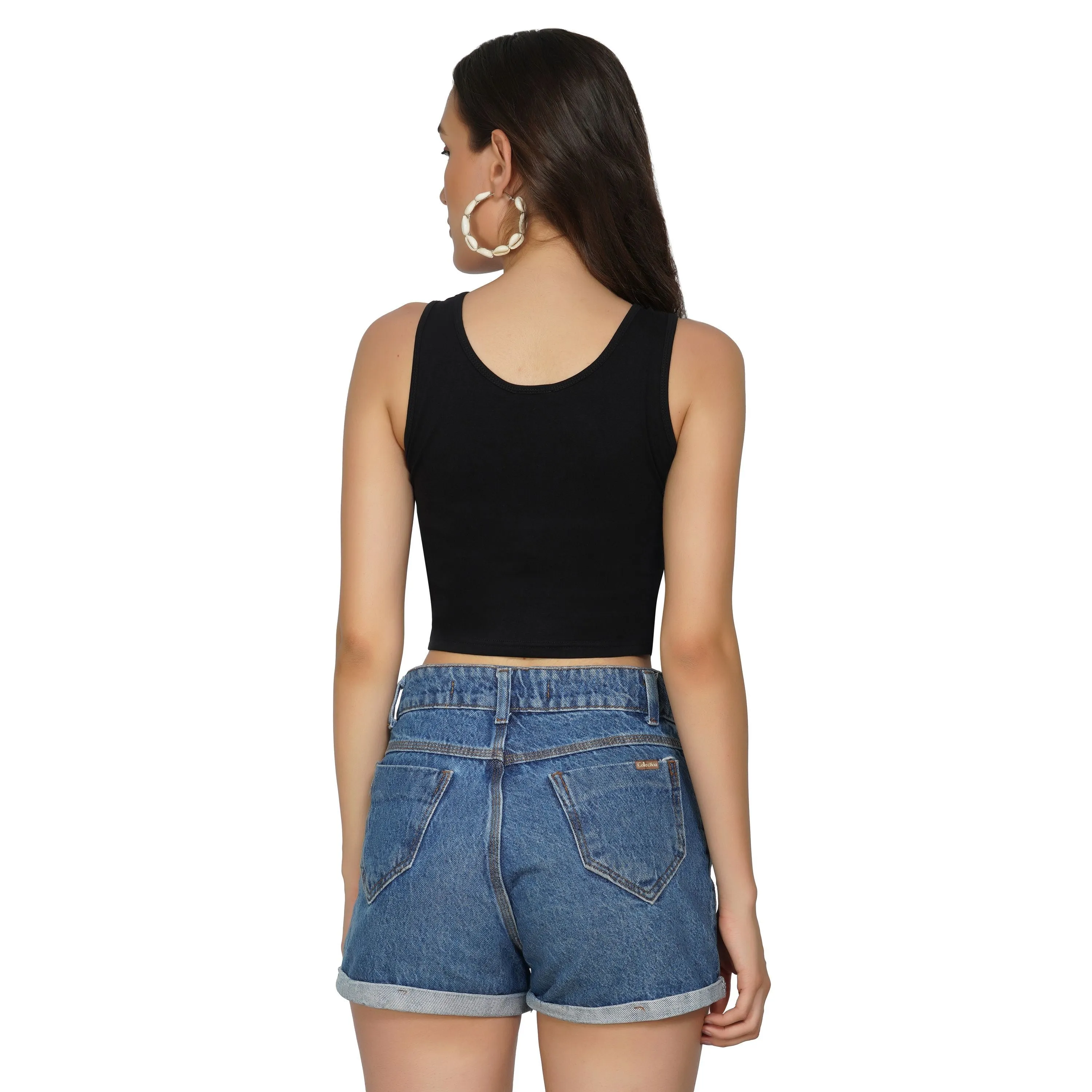 SLAY. Women's Limited Edition Gold Foil Print Matte Finish Crop Top