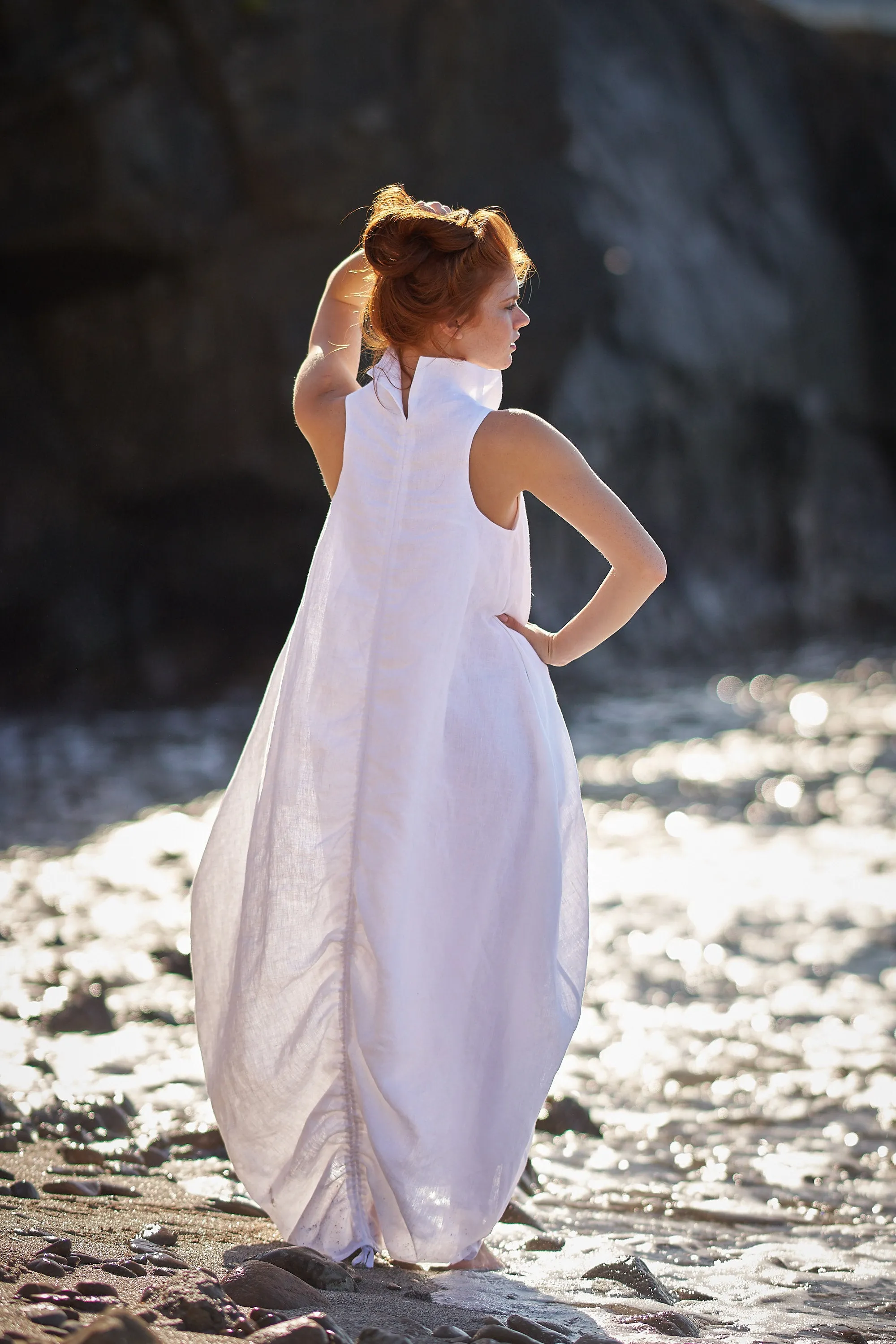 Sleeveless Maxi Linen Dress