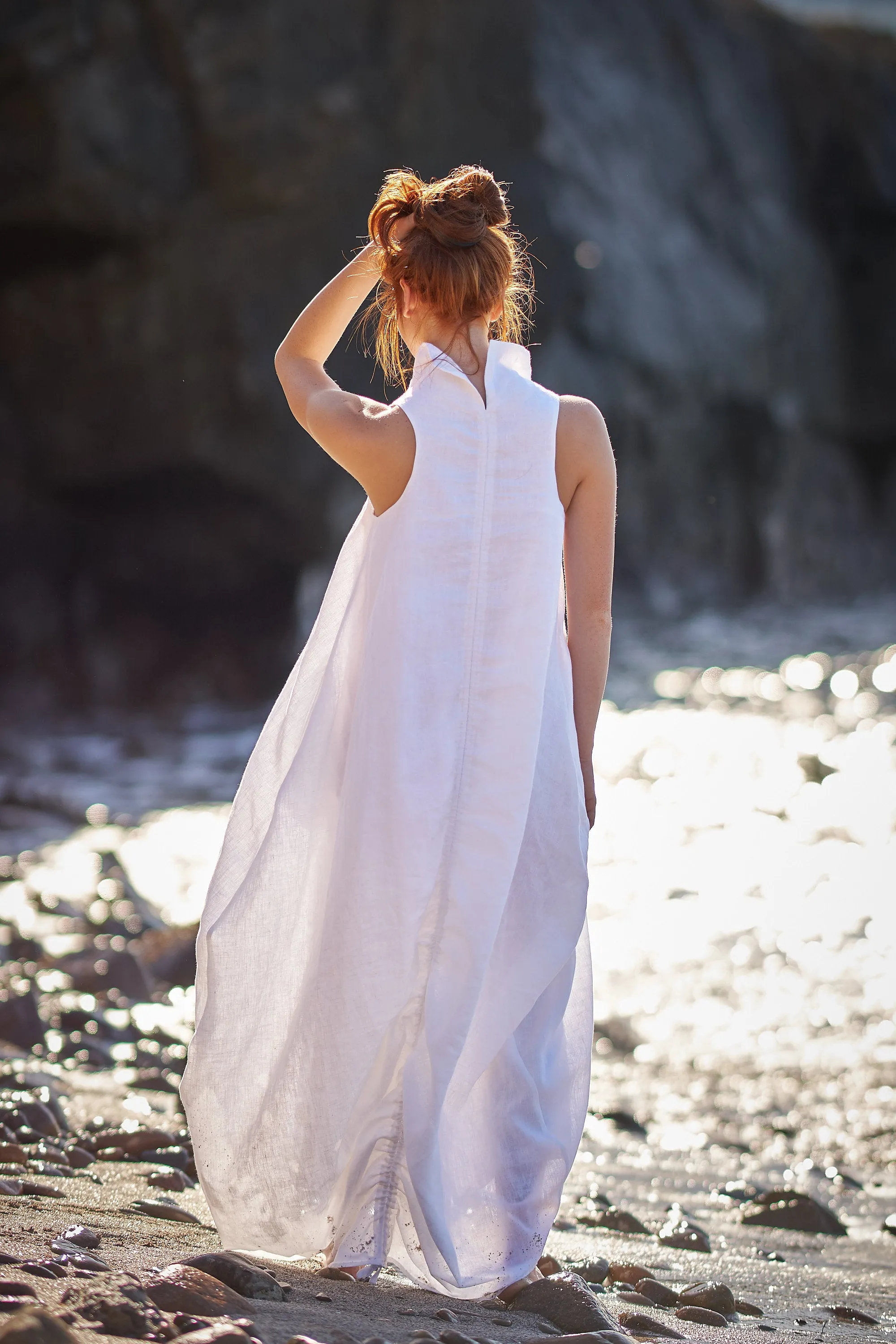 Sleeveless Maxi Linen Dress