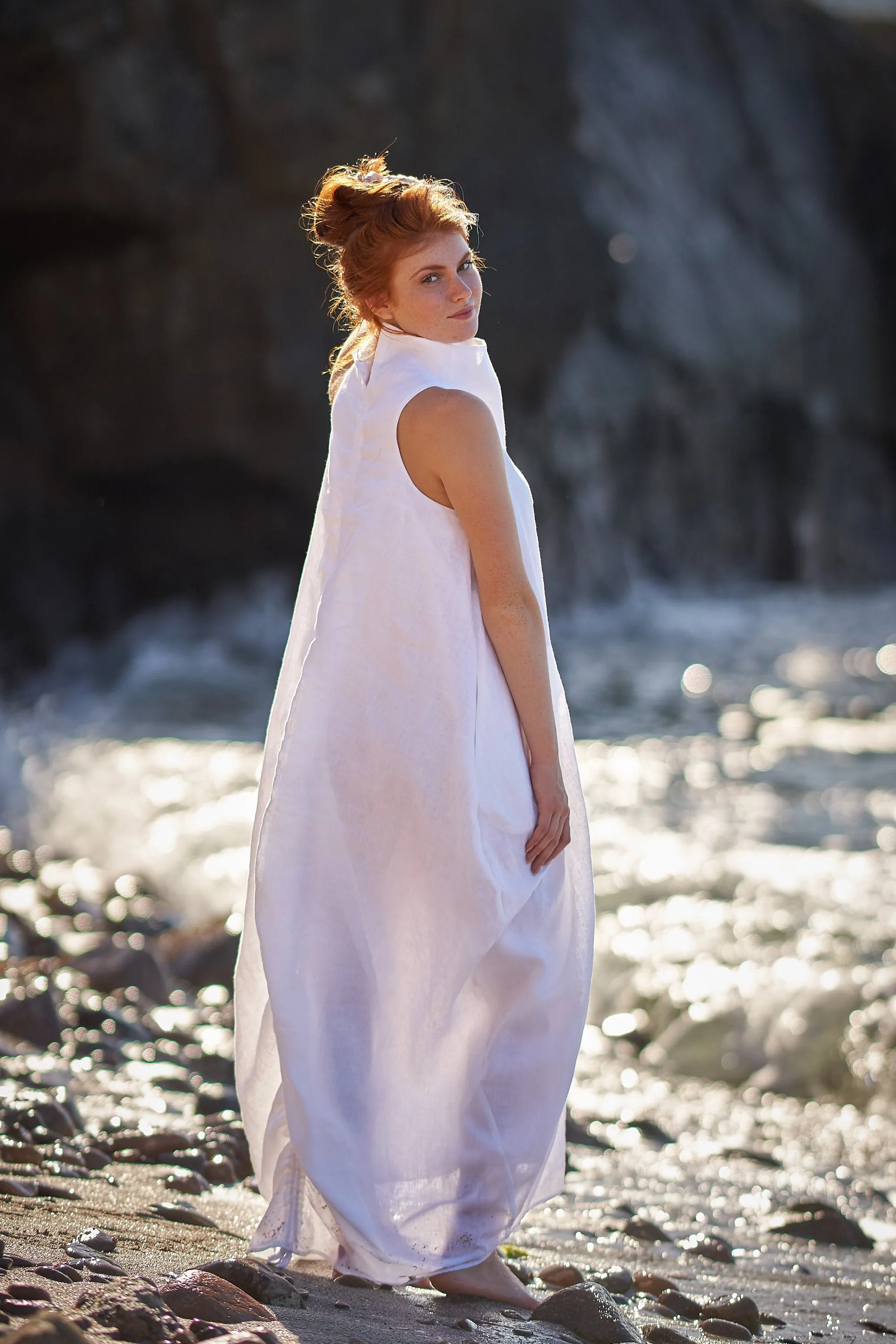 Sleeveless Maxi Linen Dress