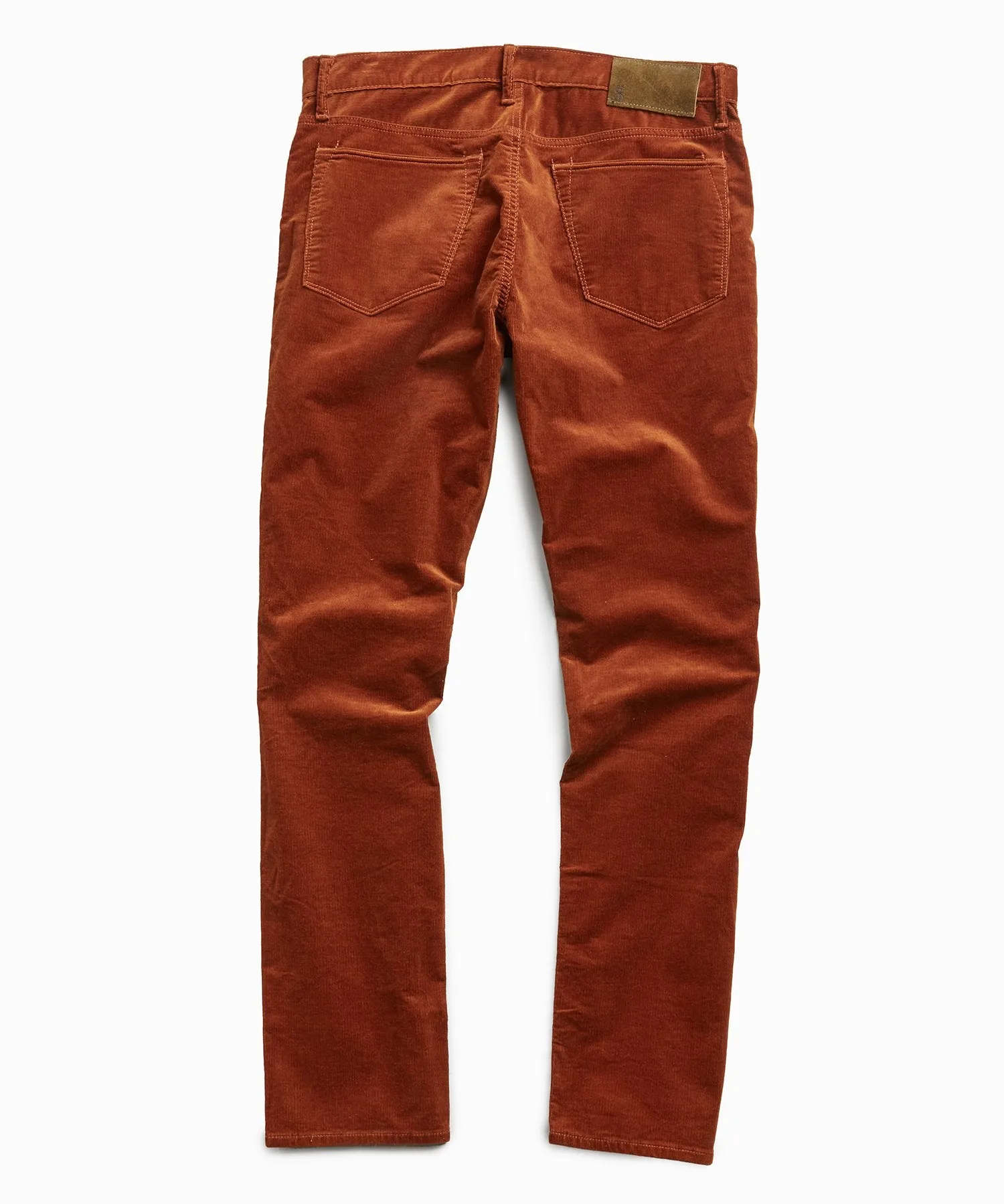 Slim Fit 5-Pocket Italian Stretch Cord in Copper