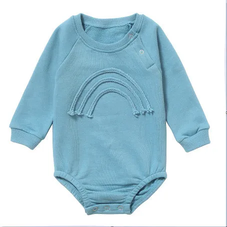 Spring And Autumn Romper R Baby Long Sleeve Waffle