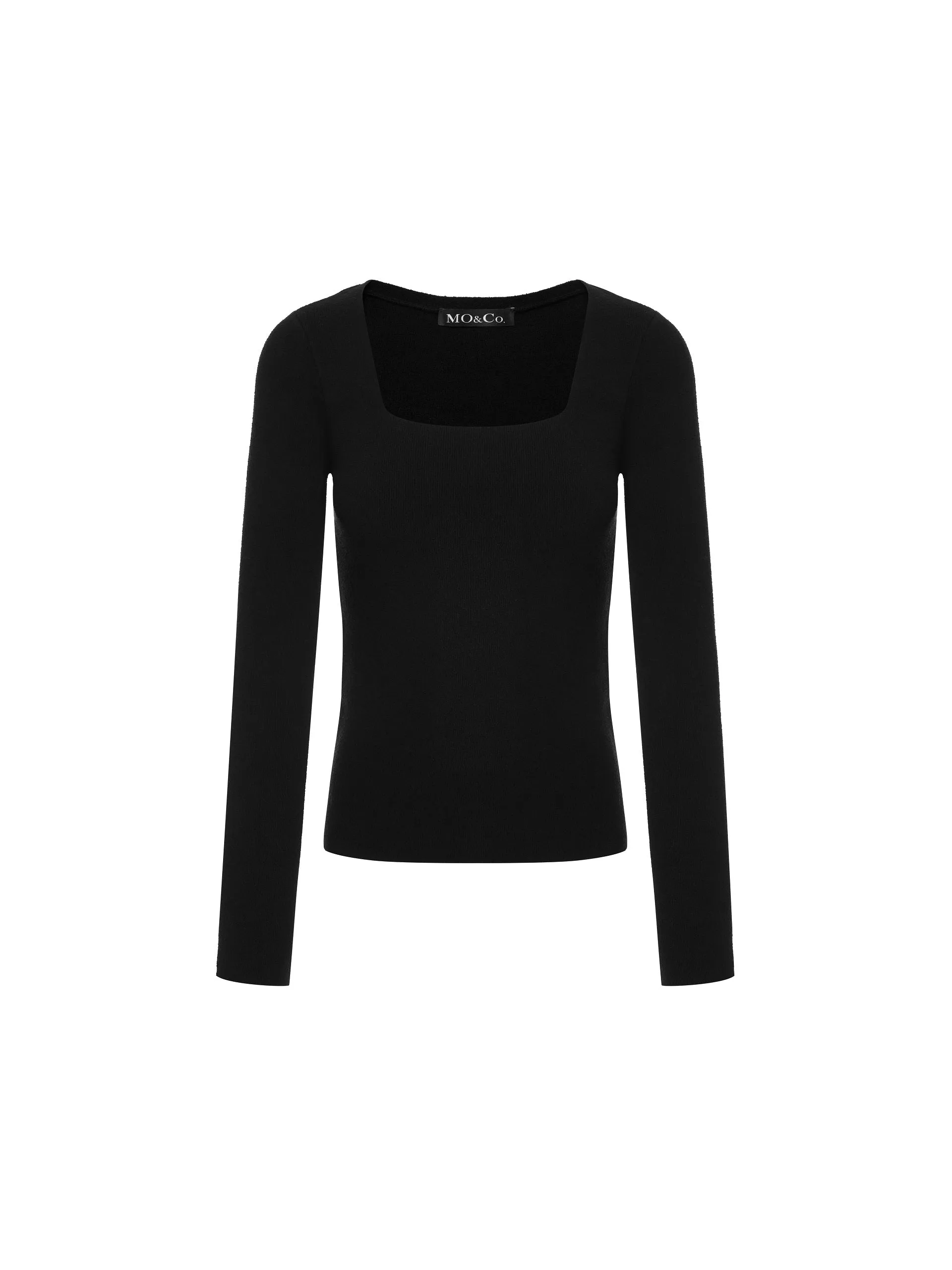 Square Neck Slim Fit Knit Top