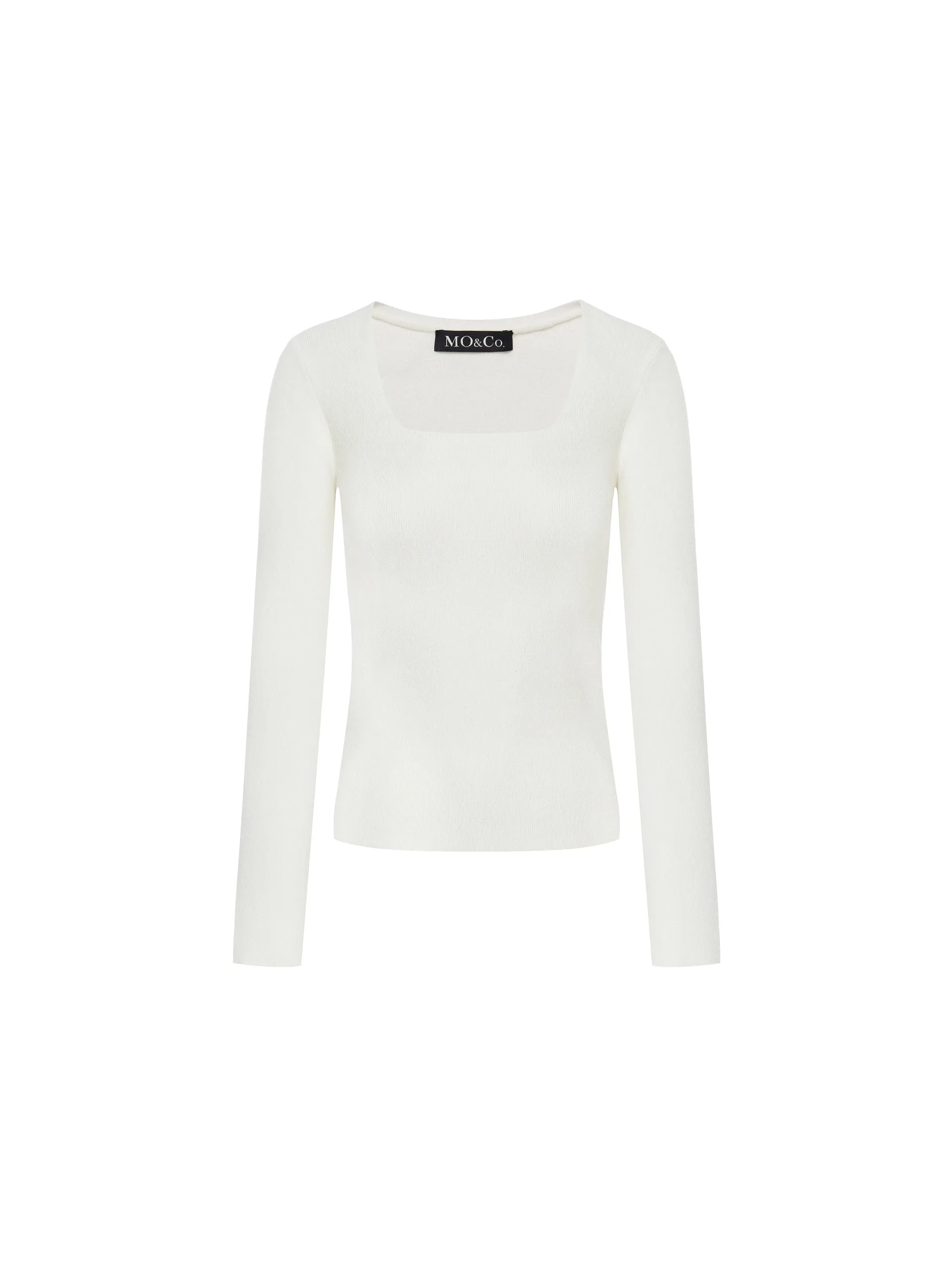 Square Neck Slim Fit Knit Top