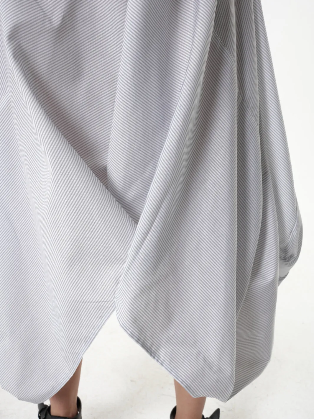 Striped Asymmetric Sleeveless Dress
