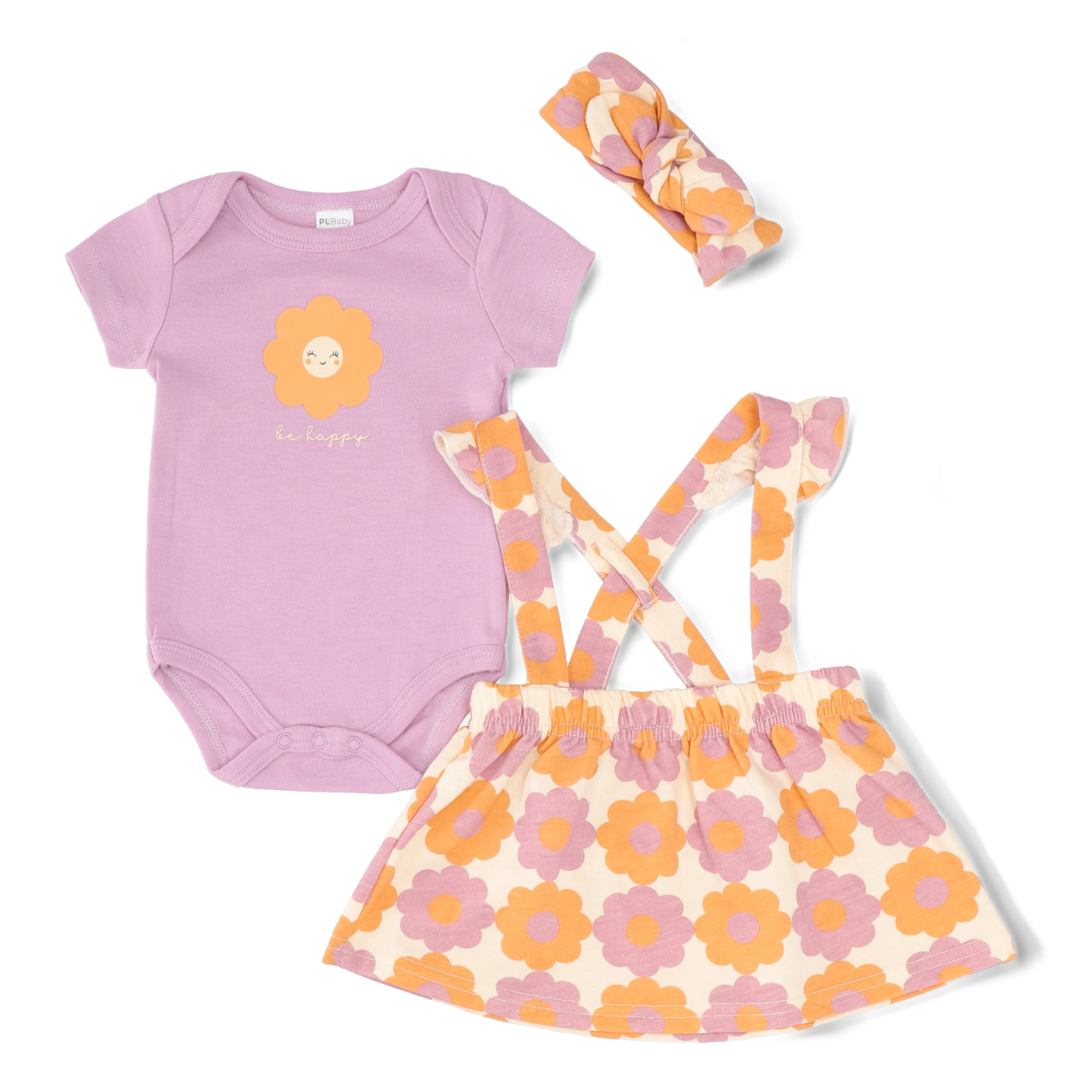 Sunbeam Blossom 3PC Set-USA-Romper/Dress