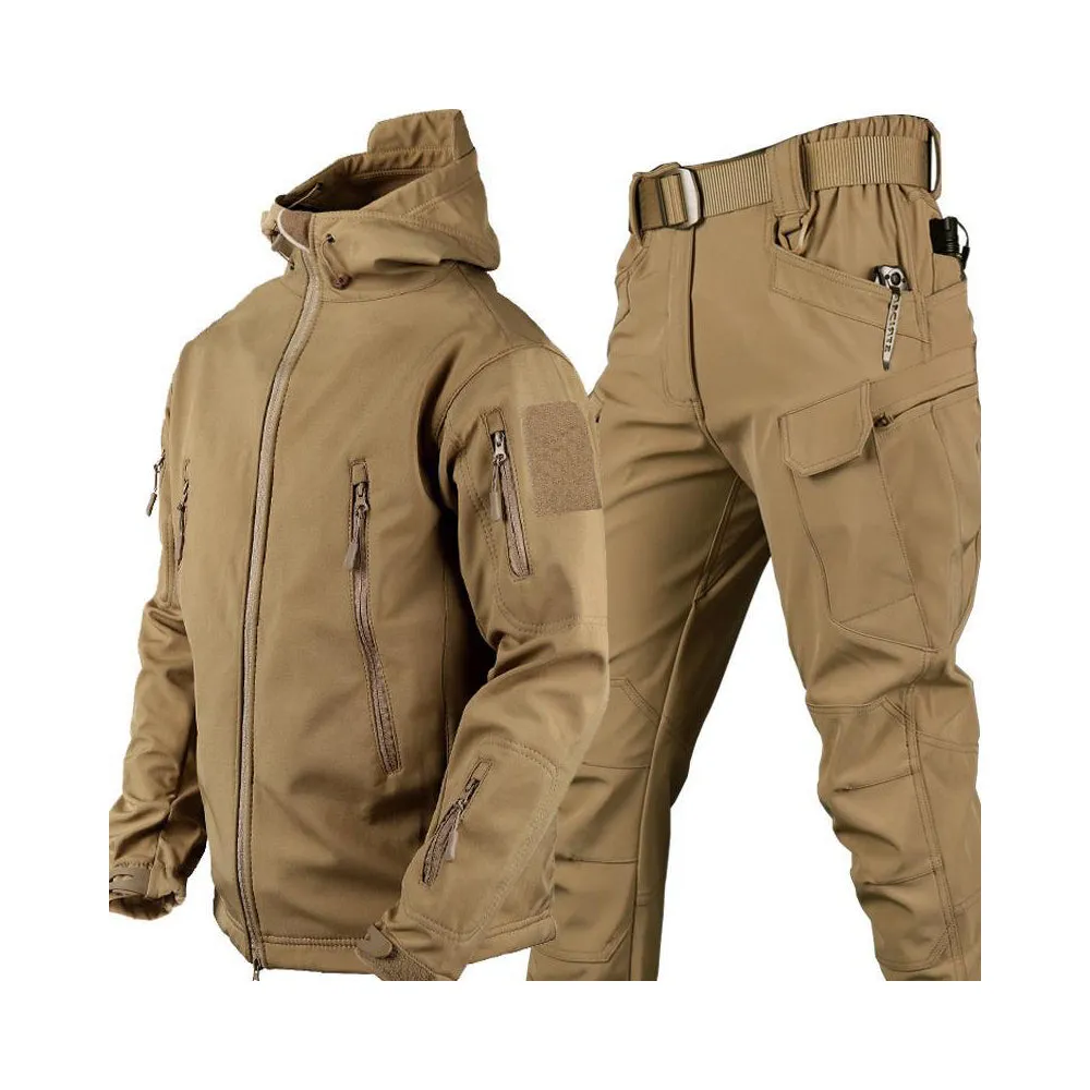 Tactical Fleece Jacket Lurker Shark Skin Outdoor Cycling Thickened Camouflage Clothing Set