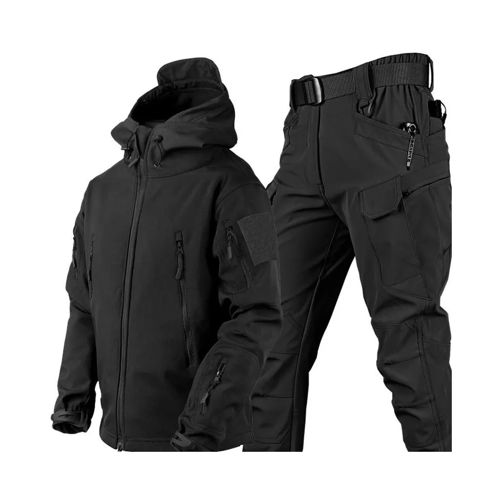 Tactical Fleece Jacket Lurker Shark Skin Outdoor Cycling Thickened Camouflage Clothing Set