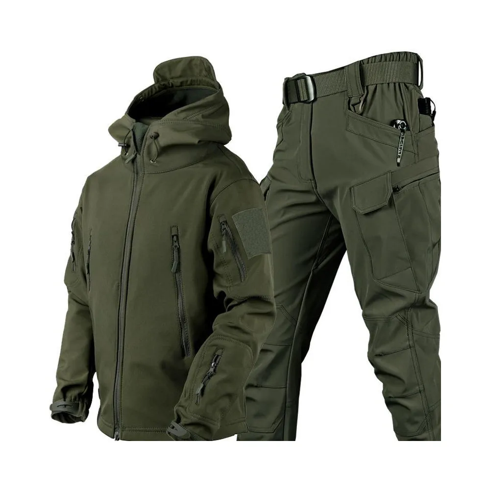 Tactical Fleece Jacket Lurker Shark Skin Outdoor Cycling Thickened Camouflage Clothing Set