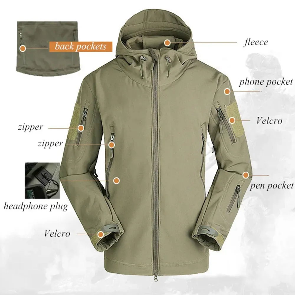 Tactical Fleece Jacket Lurker Shark Skin Outdoor Cycling Thickened Camouflage Clothing Set