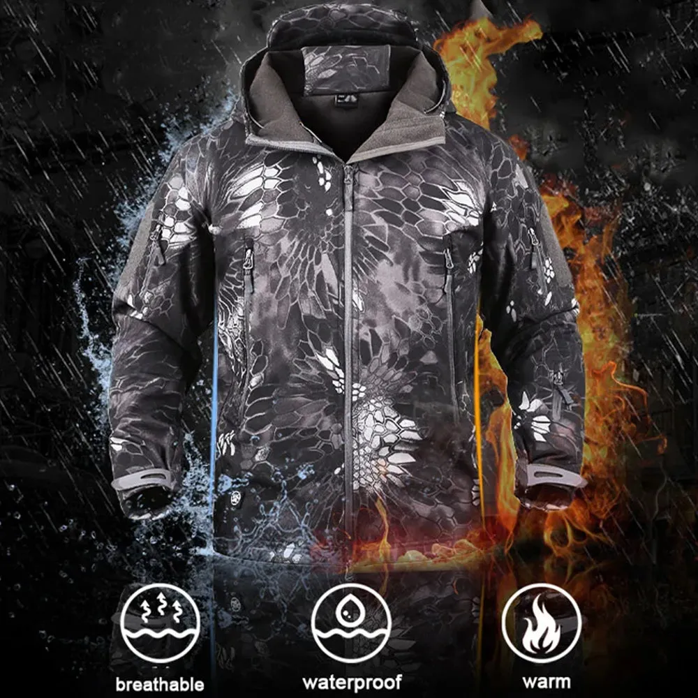 Tactical Fleece Jacket Lurker Shark Skin Outdoor Cycling Thickened Camouflage Clothing Set