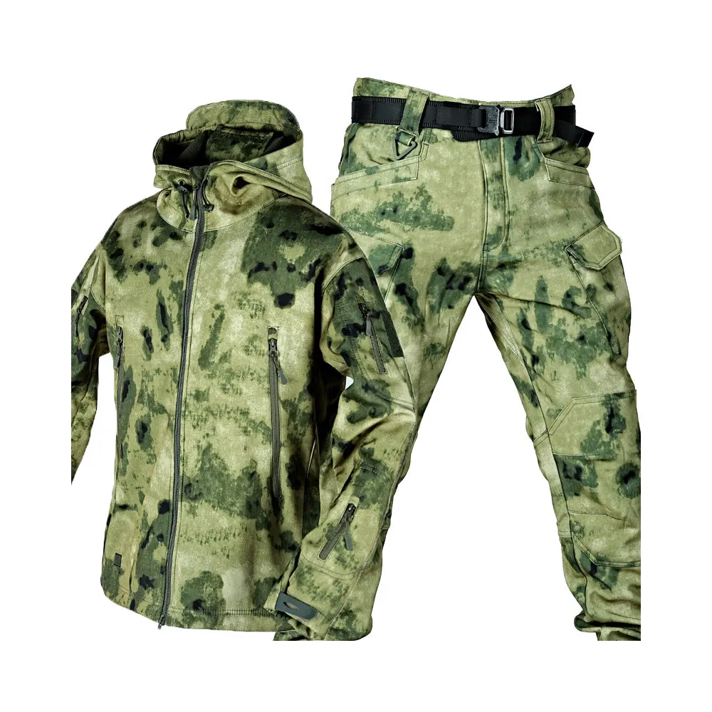 Tactical Fleece Jacket Lurker Shark Skin Outdoor Cycling Thickened Camouflage Clothing Set