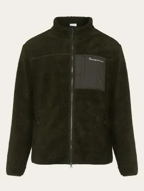 Teddy fleece zip sweat - Forrest Night