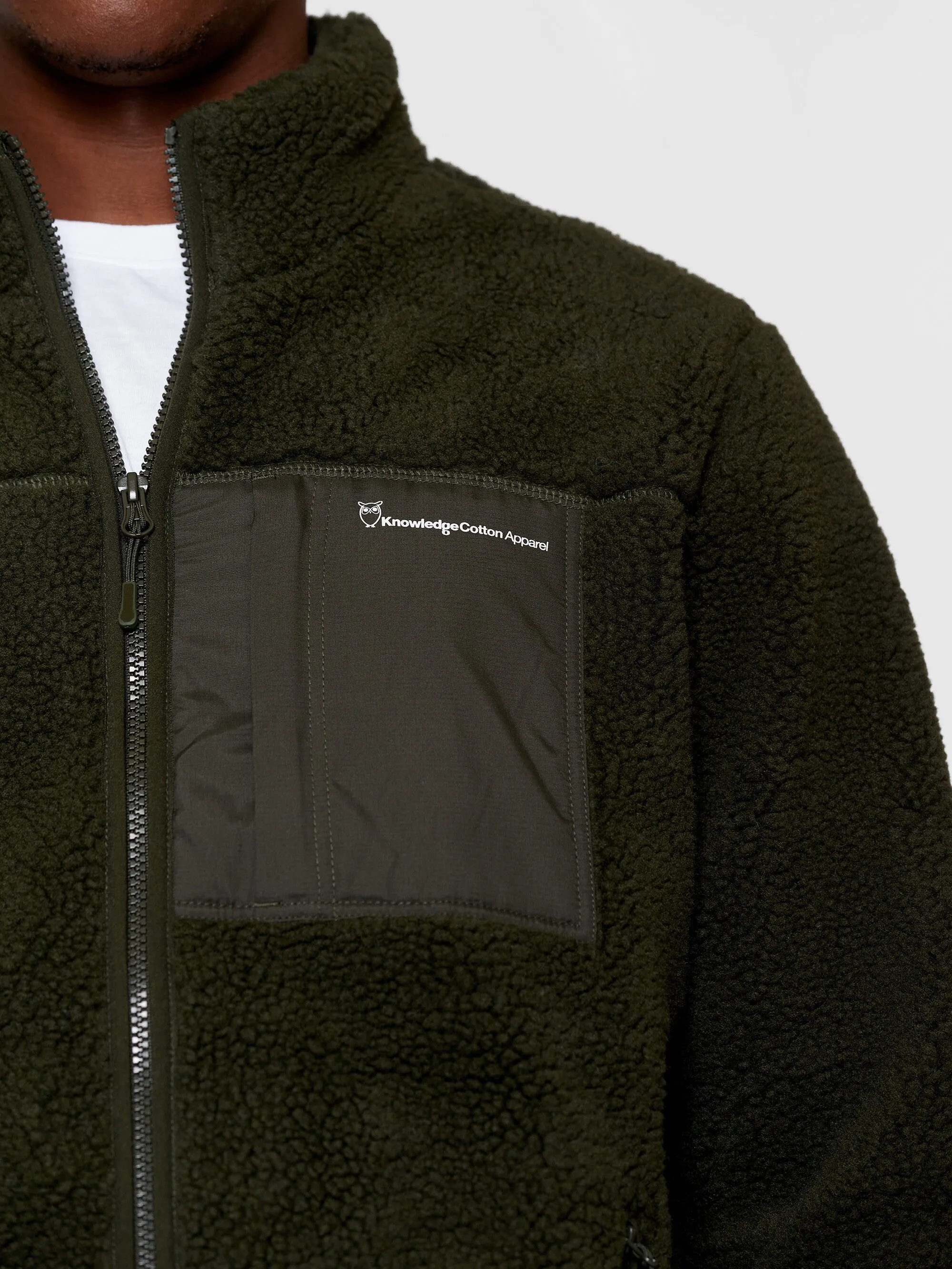 Teddy fleece zip sweat - Forrest Night