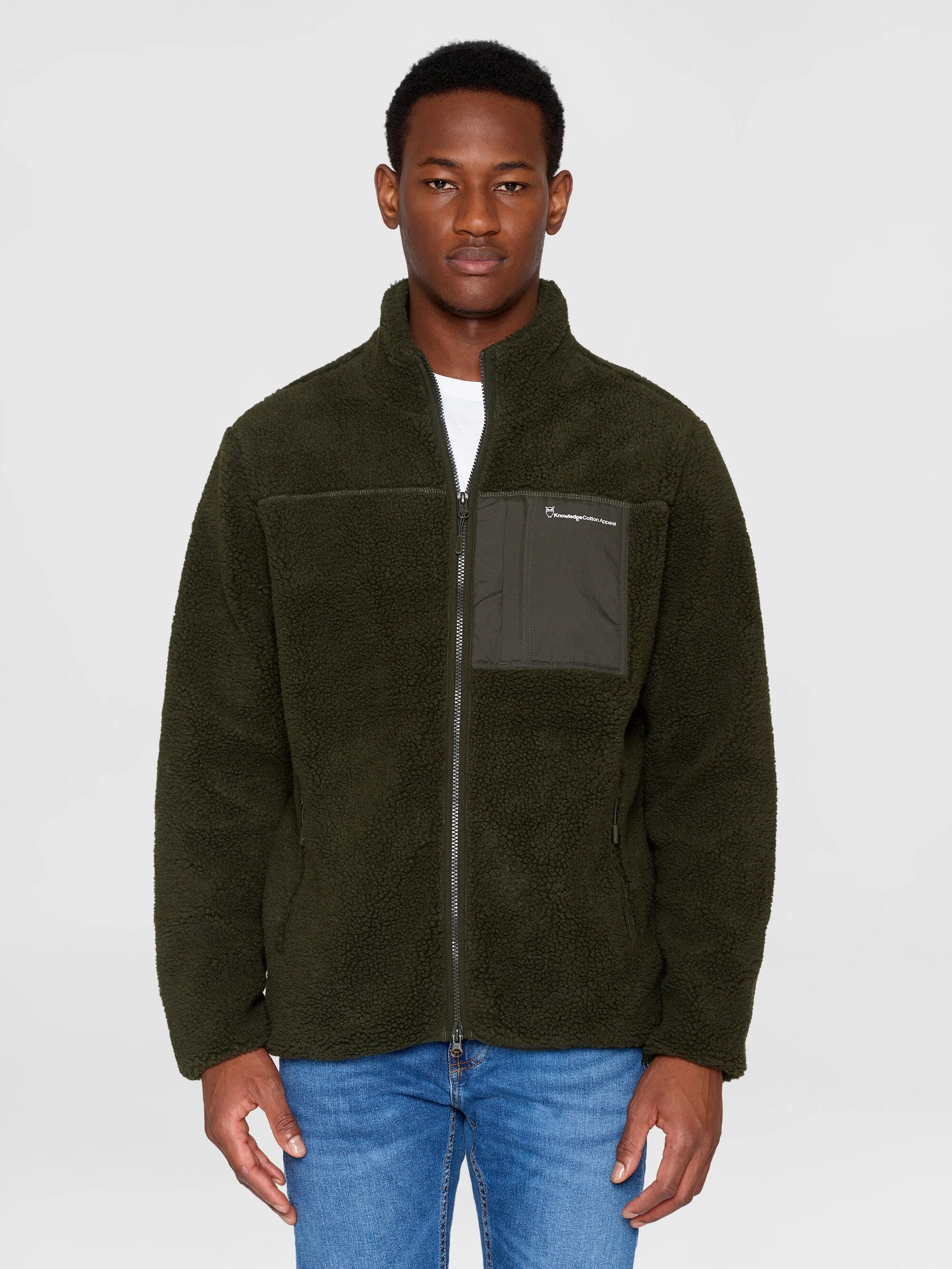 Teddy fleece zip sweat - Forrest Night