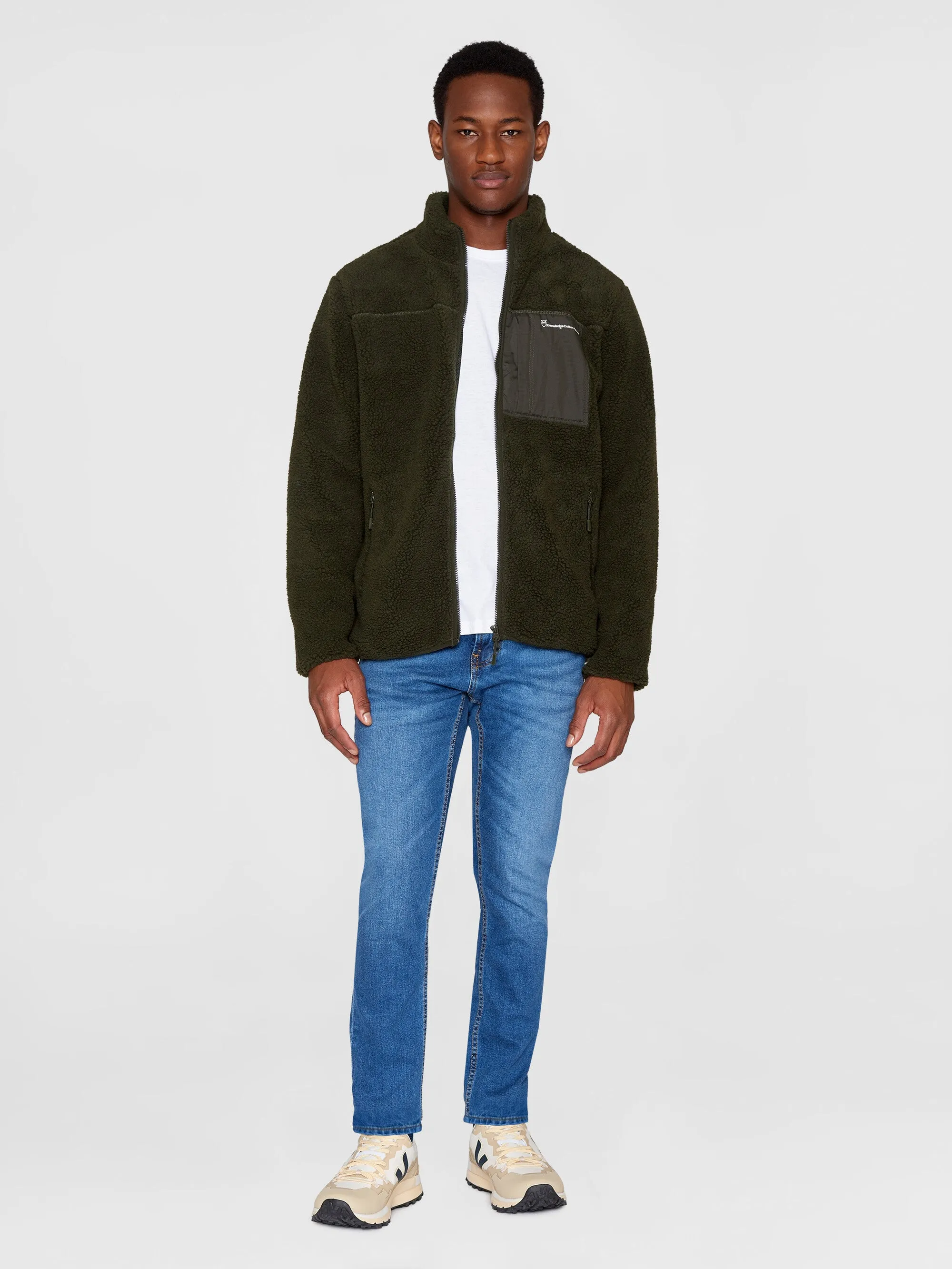 Teddy fleece zip sweat - Forrest Night