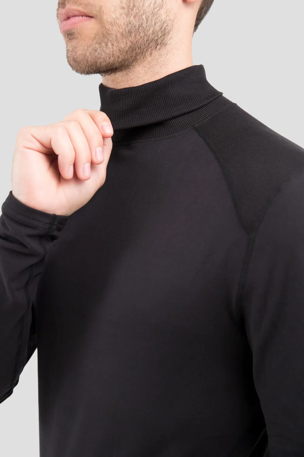 'Terramar' Men's 2.0 Thermolator® Performance Turtle Neck - Black