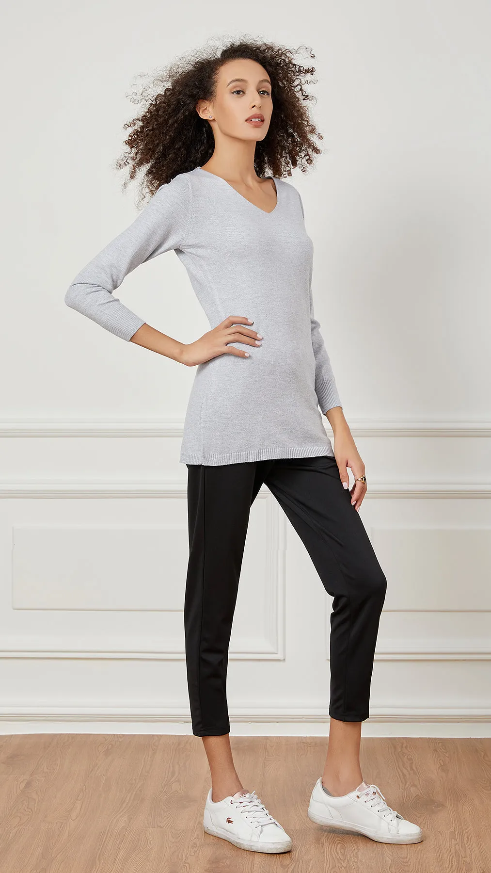 V Neck Knit Top