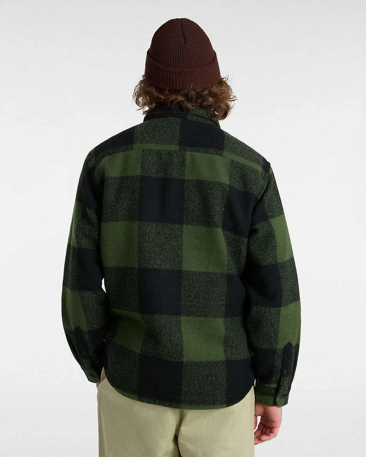 Vans - Denby Fuzzy Shacket - Black/Loden Green