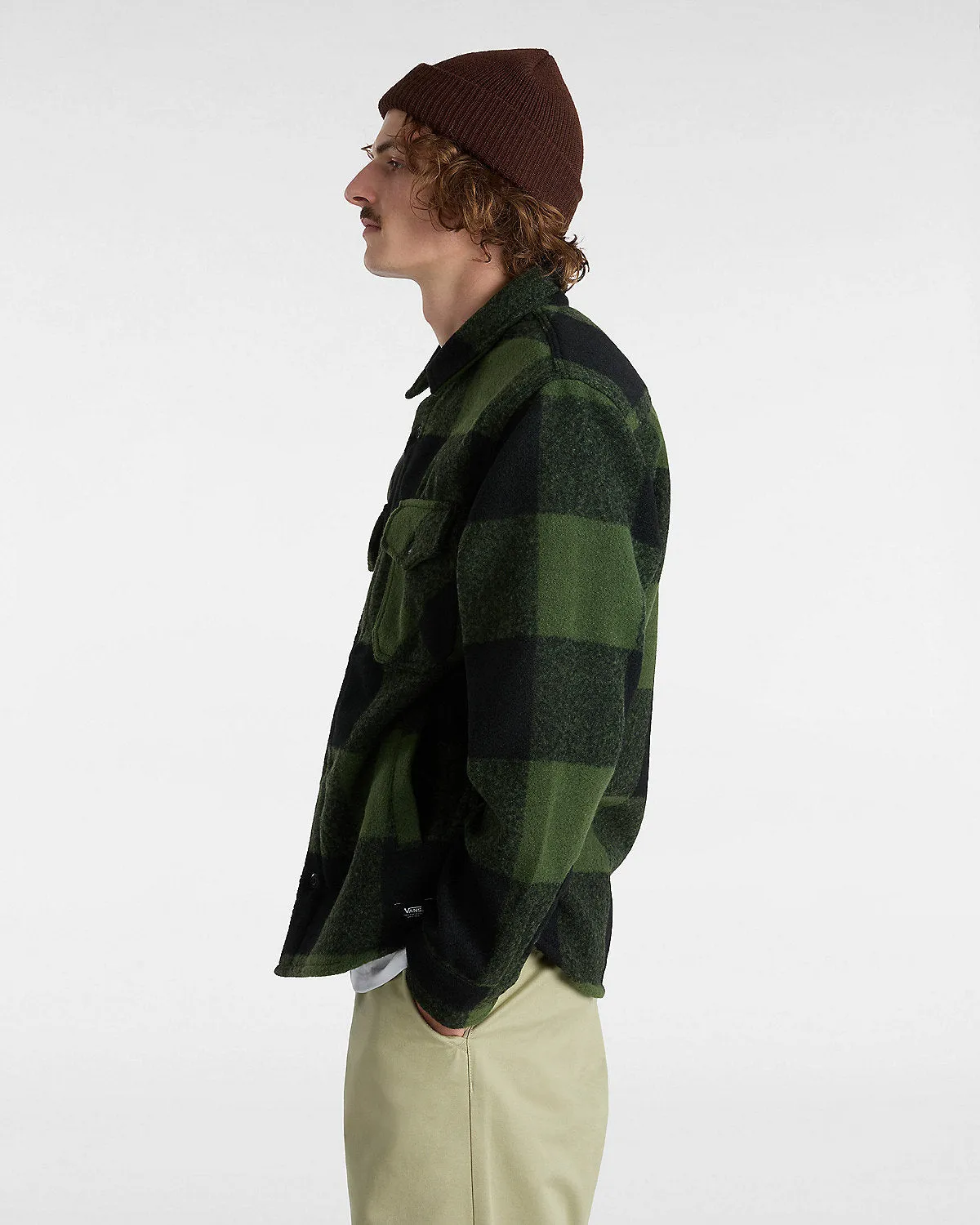 Vans - Denby Fuzzy Shacket - Black/Loden Green