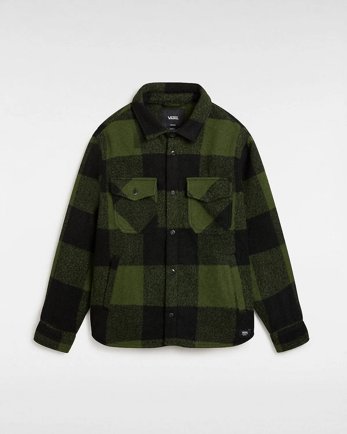 Vans - Denby Fuzzy Shacket - Black/Loden Green