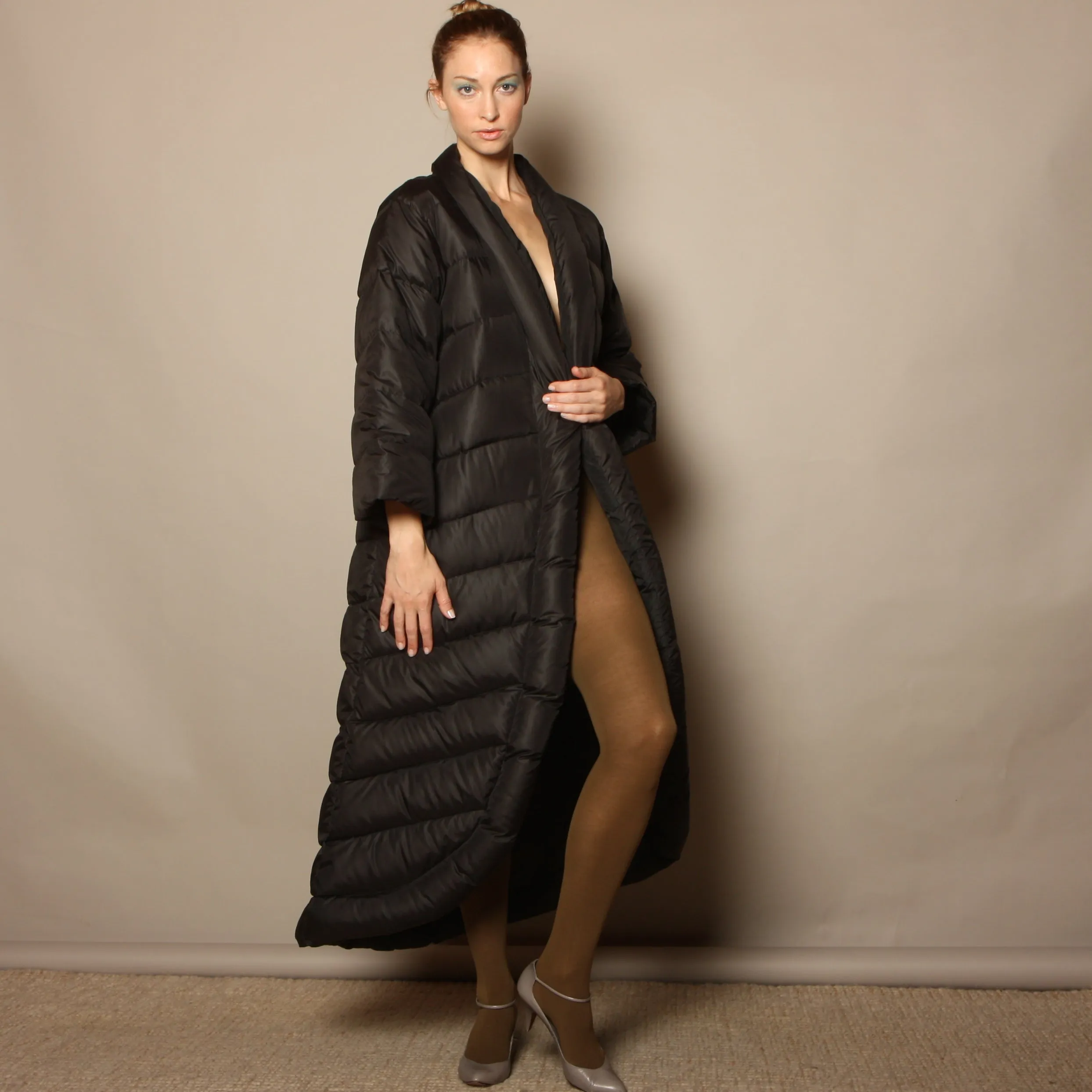 Vintage 80's Bill Blass Quilted Cocoon Puffer Coat